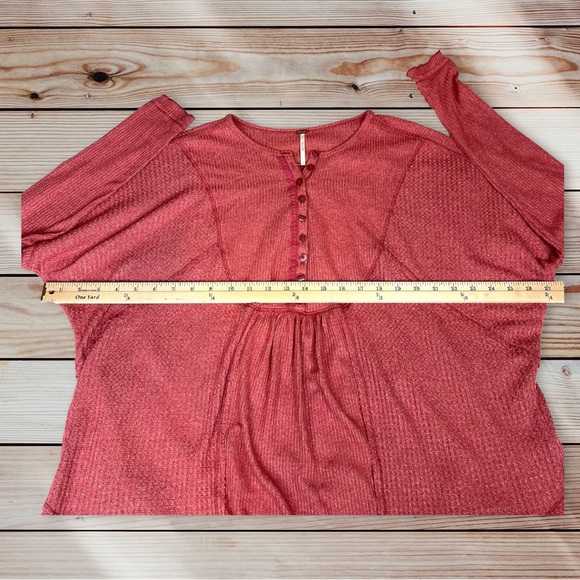 Free‎ People Henley wild rose top pink core size S - Picture 5 of 8